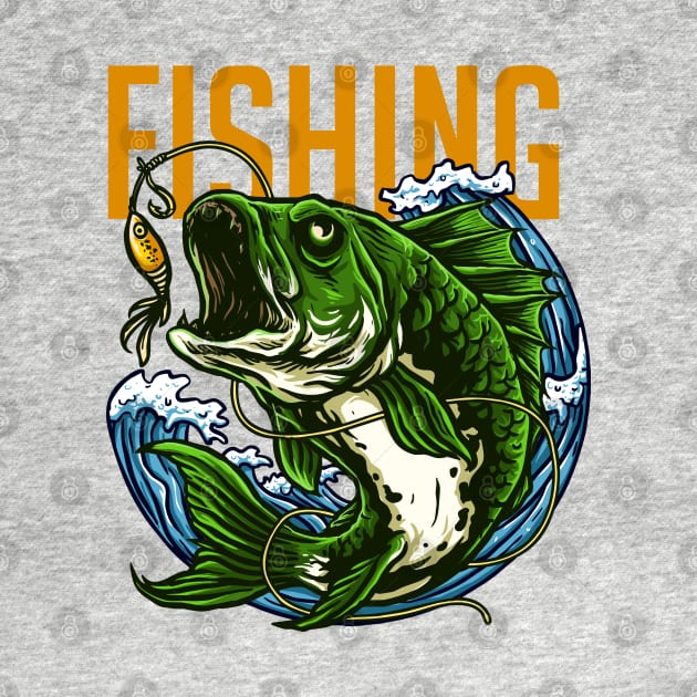 fishing green fish by Mako Design 